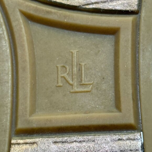 Lauren Ralph Lauren Womens Jinny Slip-On Shoes 6.5B Honey Brown Woven Upper - Picture 11 of 12